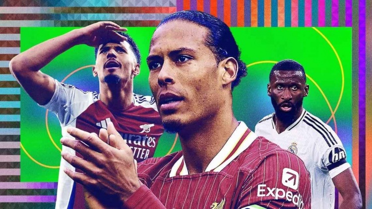 ESPN年度10大中后衛(wèi)：范迪克當選最佳，阿森納2將前4，呂迪格第3