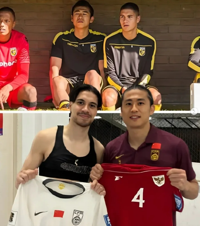 久別重逢！張玉寧賽后與印尼歸化迪克斯交換球衣，兩人曾同隊效力